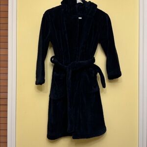 Plush Navy Blue Boys Bathrobe